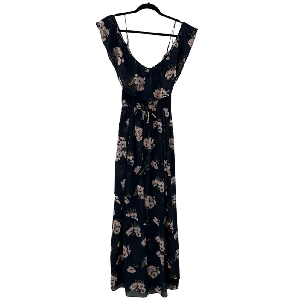 Abercrombie &‎ Fitch Maxi Dress Womens Blue Floral Flowy Romantic Cottagecore SM